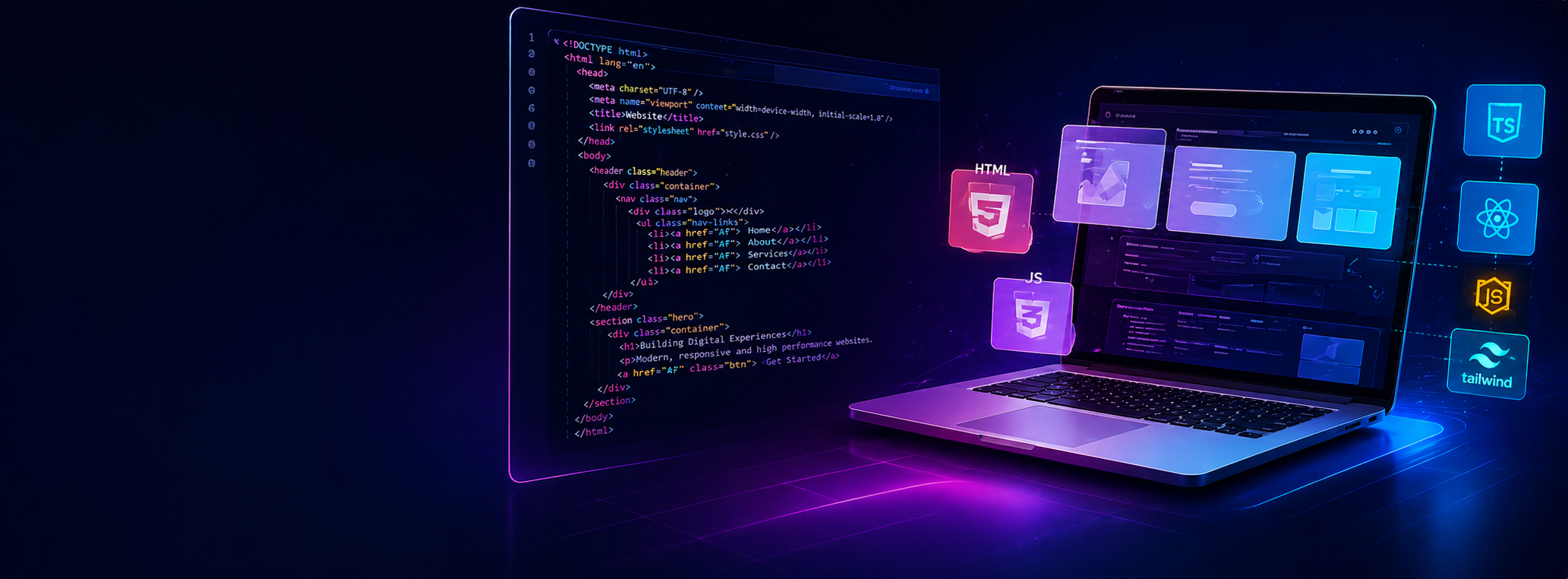 Enterprise Web Development illustration